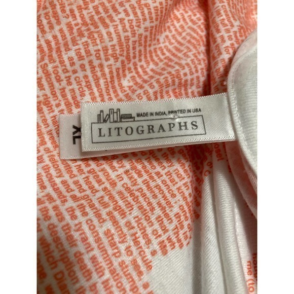 Men’s Litographs T Shirt Orange Graphic Canterbury Tales Size XL - Picture 5 of 6